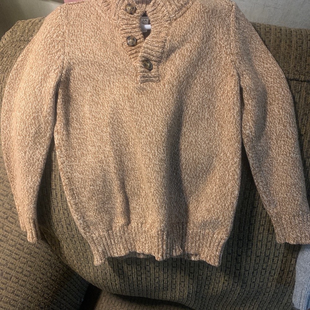 Toddler boys 3T “Carter’s” dark beige sweater so adorable.  Brand new Never worn